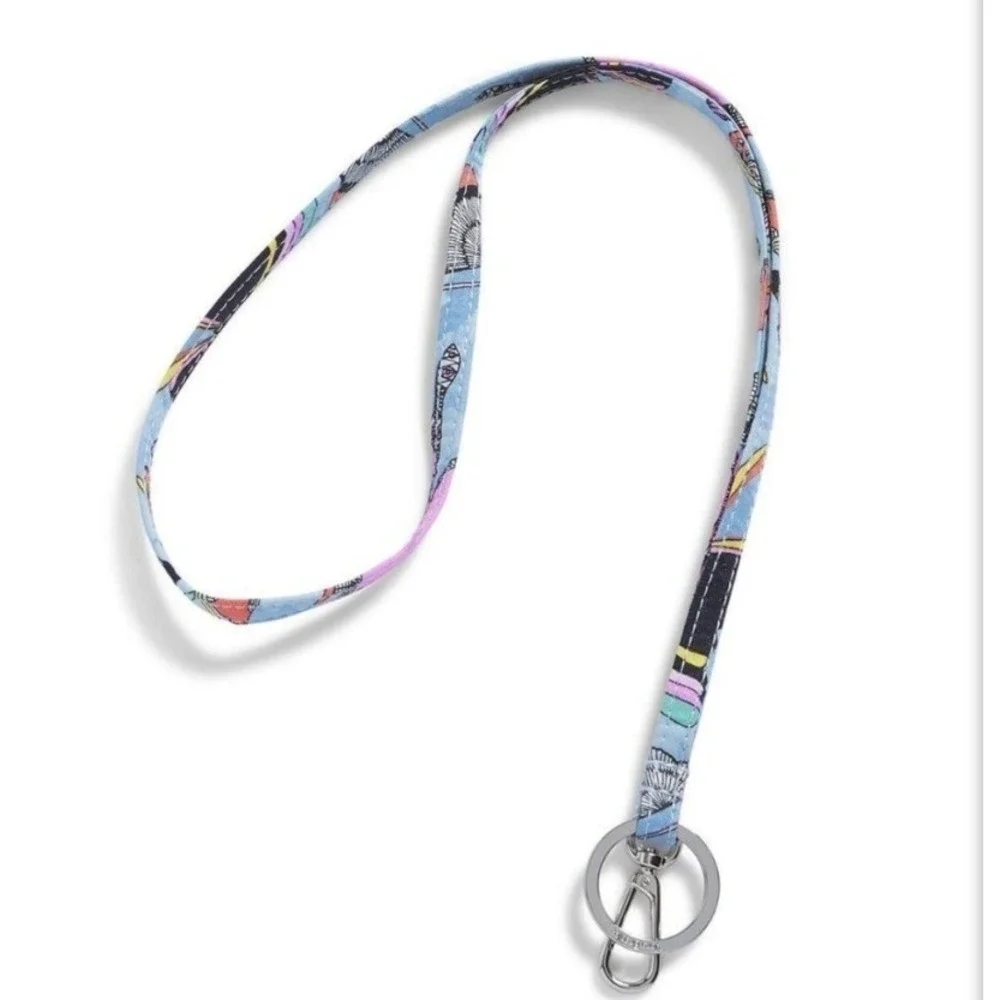 Vera Bradley Lanyard Butterfly By Blue Purple Quilted Cotton 28145-X49 NEW