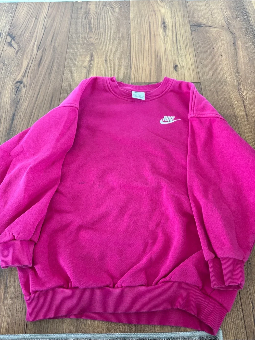 Nike Kids Pink Pullover Crew Sweatshirt- Youth Medium