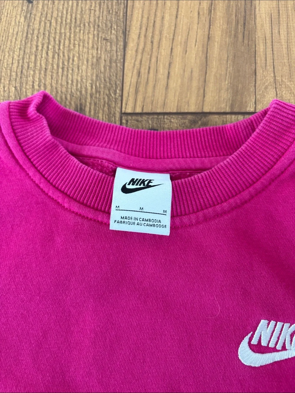 Nike Kids Pink Pullover Crew Sweatshirt- Youth Medium
