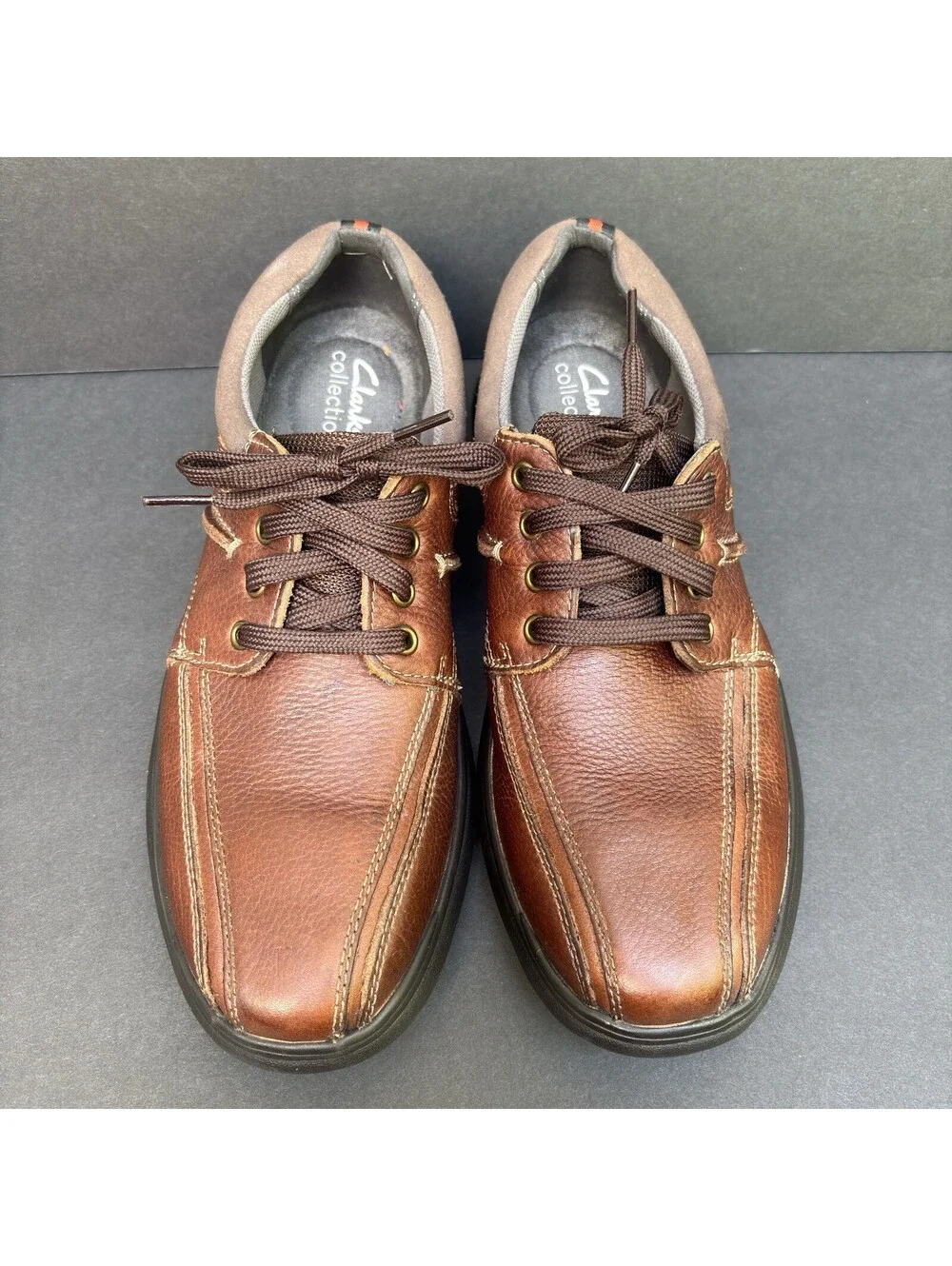 Clarks Collection Mens Cotrell Walk Shoes Casual Brown Ortholite Comfort Sz 10M