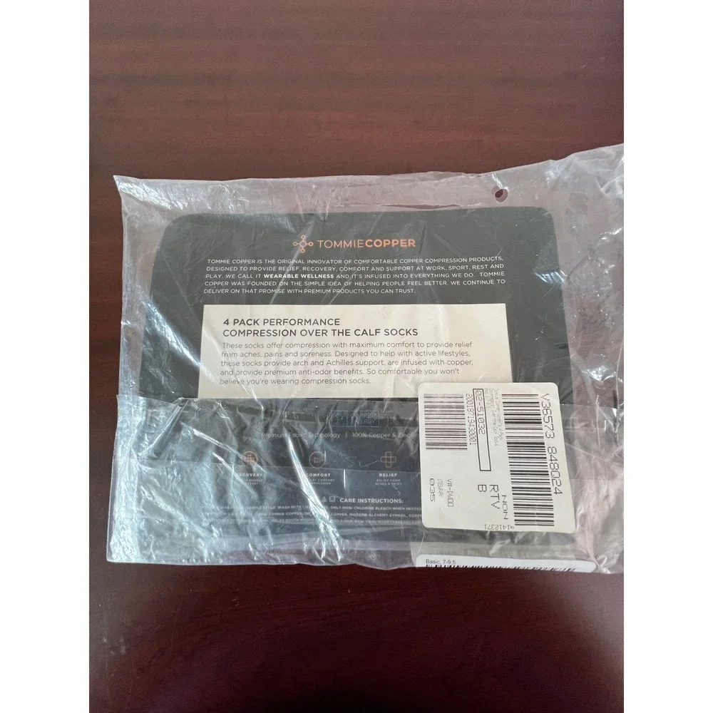 Tommie Copper Womens 4-Pack Compression Over-the-Calf Socks Multi M 7-9.5 Open