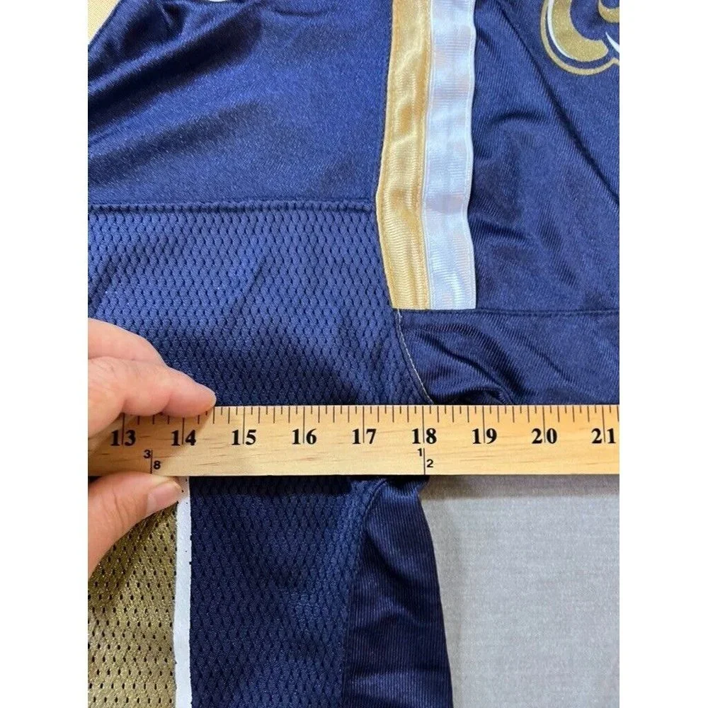 Saint Louis Rams Jackson NFL Jersey Boys Large Blue Short Sleeve‎ Pullover.