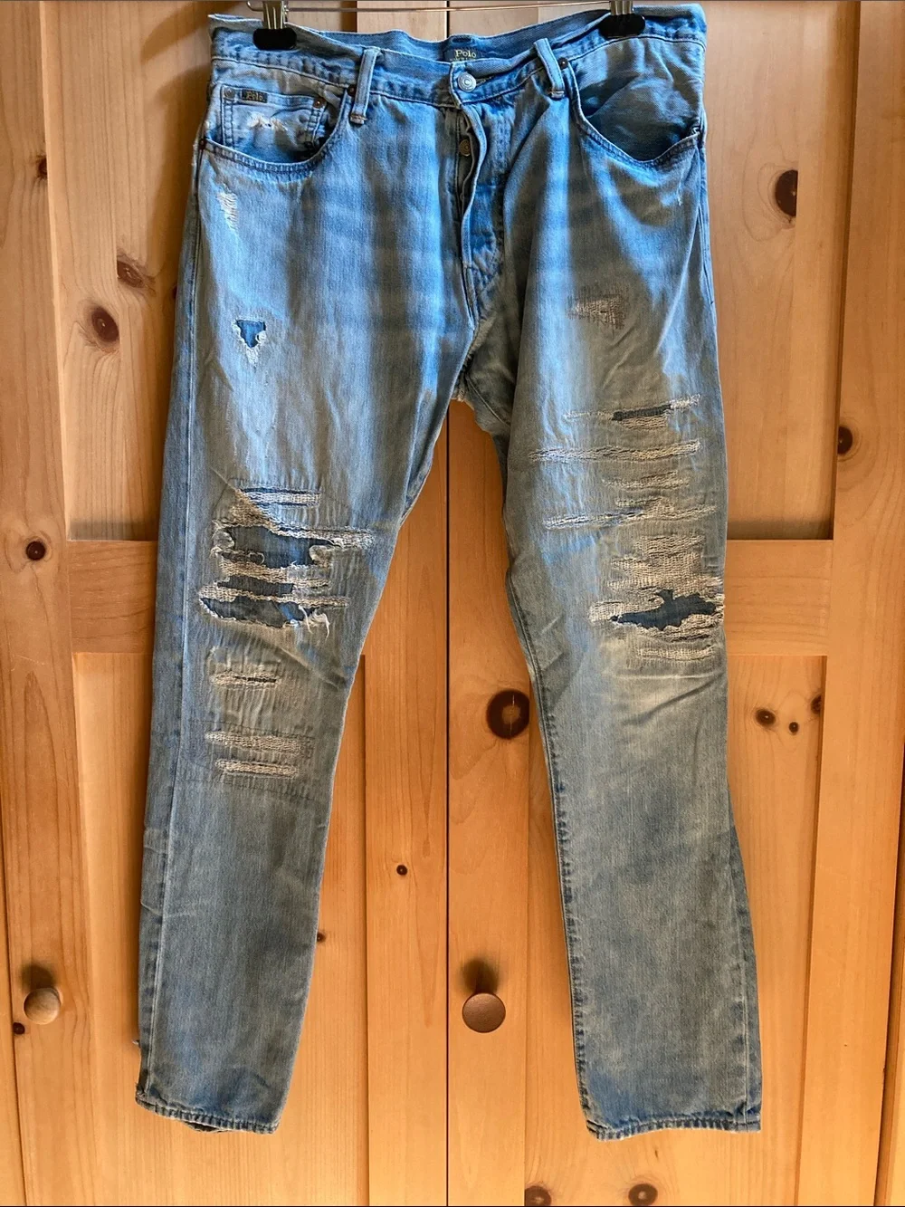 Polo Ralph Lauren Light Blue Distressed The Sullivan Slim Jean