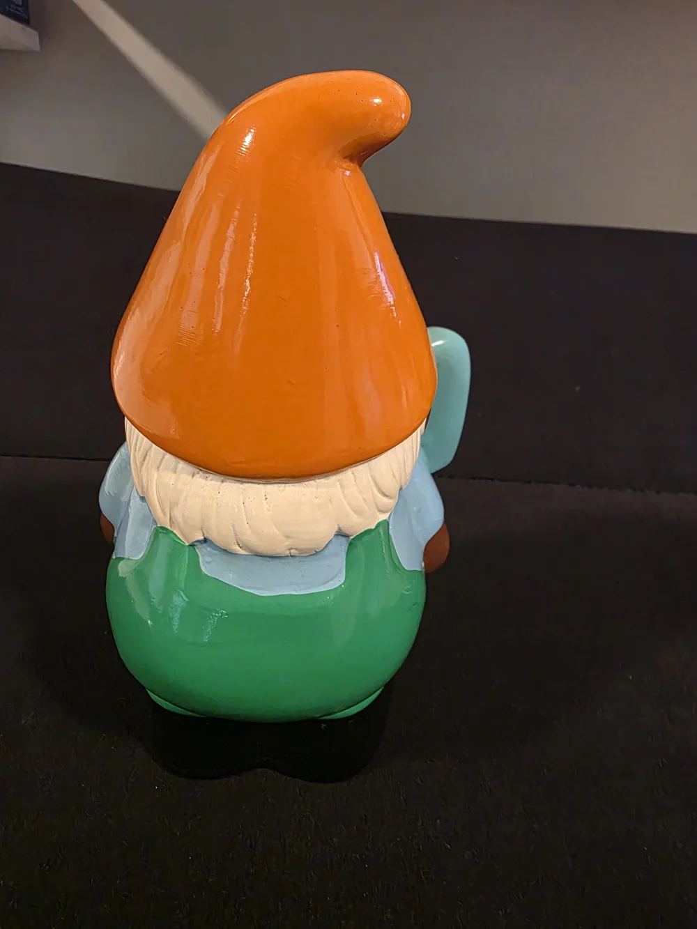 Garden Gnome Figurine with Orange Hat and Green Overalls - Home Accents