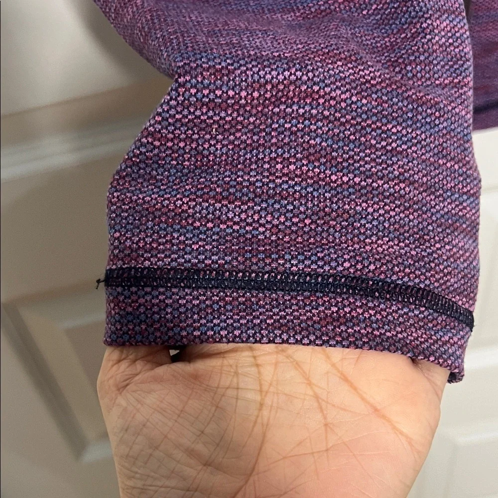 Lululemon Cropped Leggings Purple Pink Space Dye High Rise