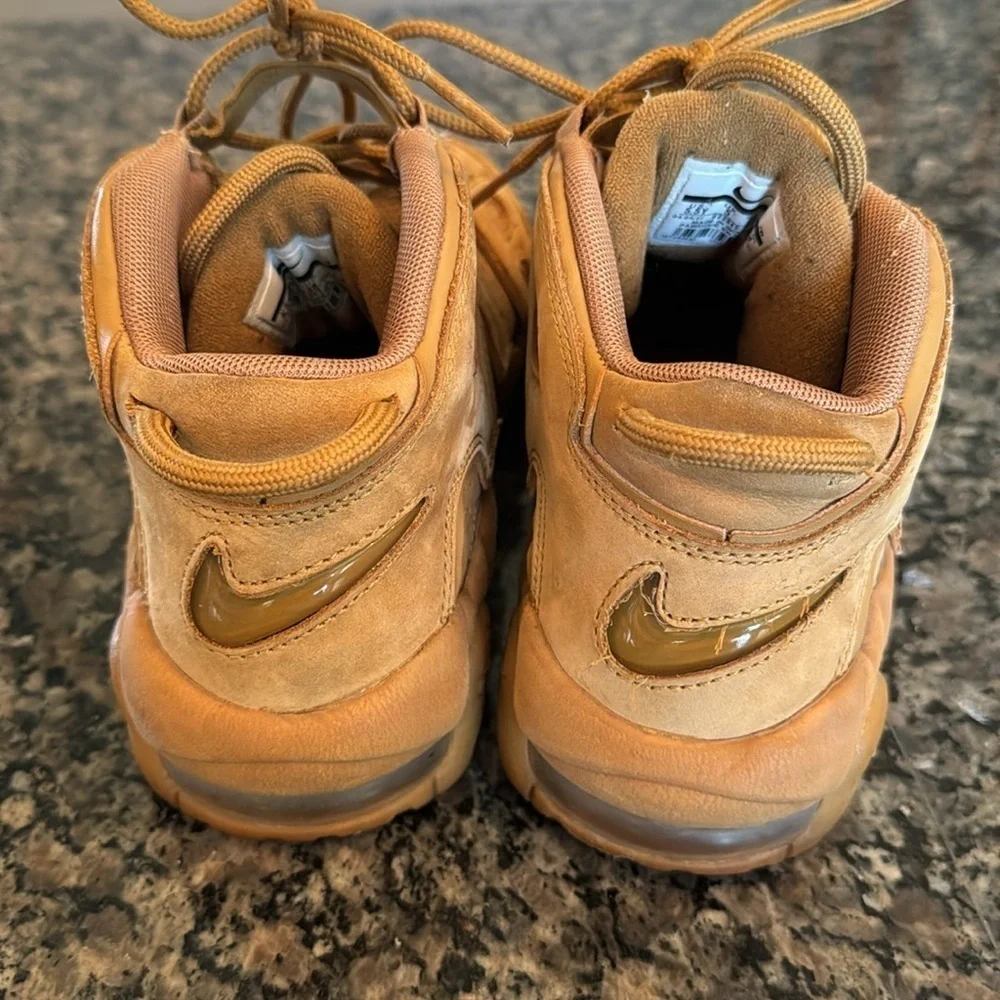Nike air Uptempo Kids Tan Sneakers 5.5Y