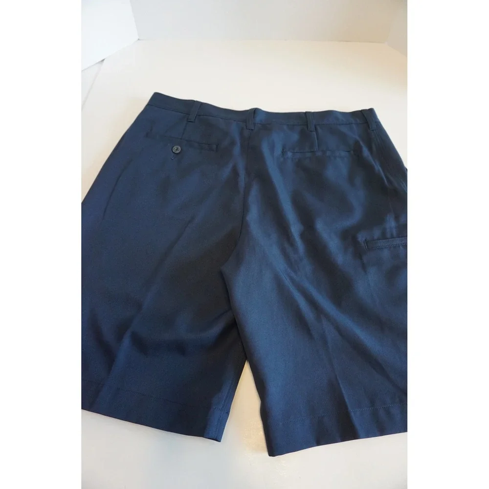 PGA Tour Mens Golf Shorts Navy Blue Flat Front Performance Size 36 SU21594