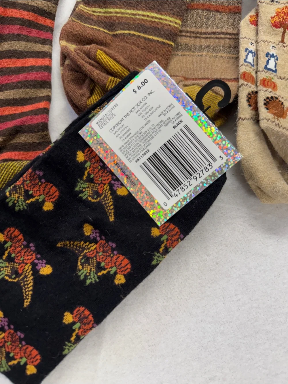 Hot Sox Harvest & Thanksgiving Themed Crew Socks - 9 pairs