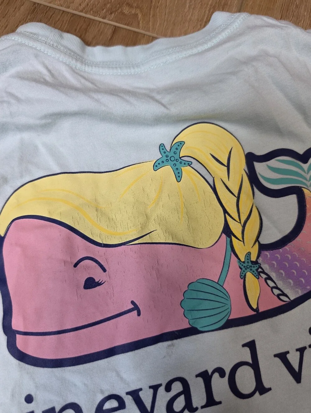 Vineyard Vines pink blue tee