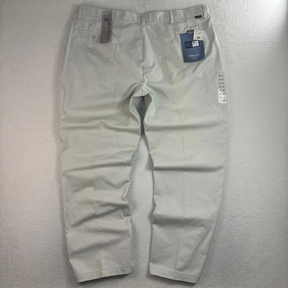 Vintage Dockers Pleated Chino Pants Men 44x32 Beige Business Casual Preppy NWT