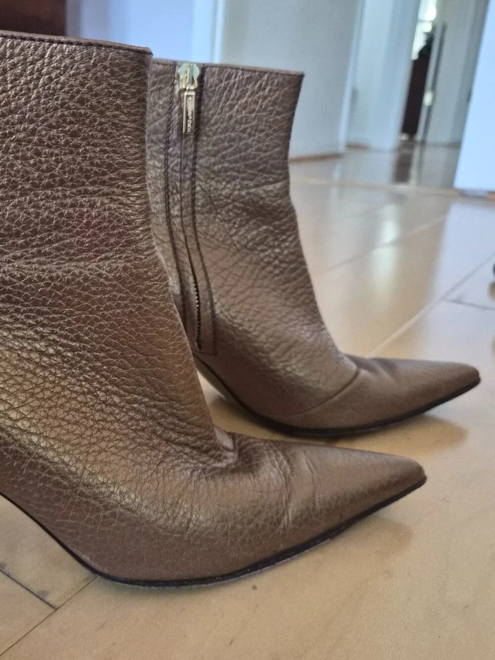 Vintage Dolce and Gabbana Bronze boots Sz 41