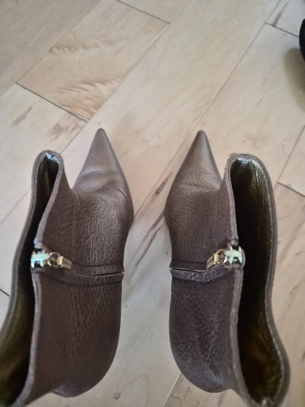 Vintage Dolce and Gabbana Bronze boots Sz 41