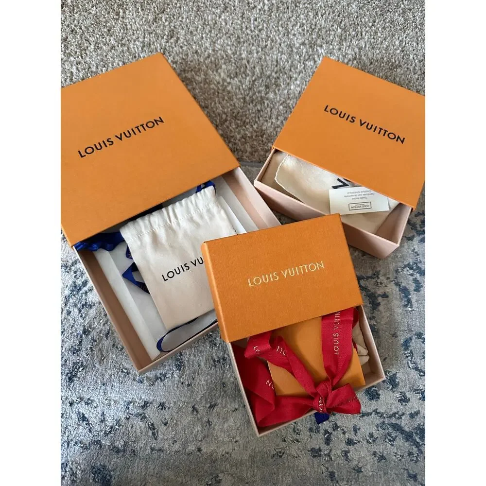 Three (3) AUTHENTIC LOUIS VUITTON Boxes / Storage Compartments with Dust Bags