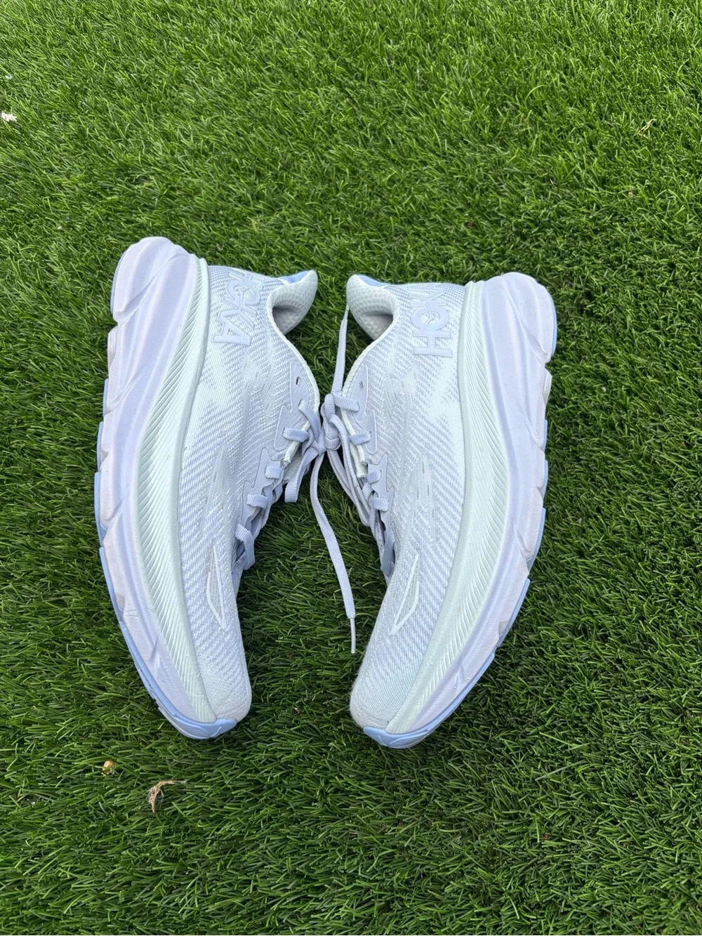 Hoka One One White Cushioned Running Shoes