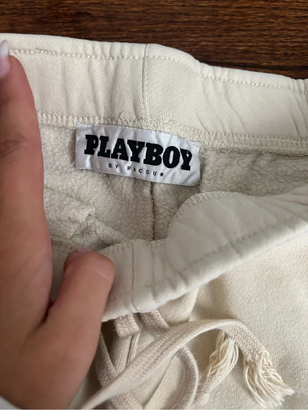 PLAYBOY cream drawstring