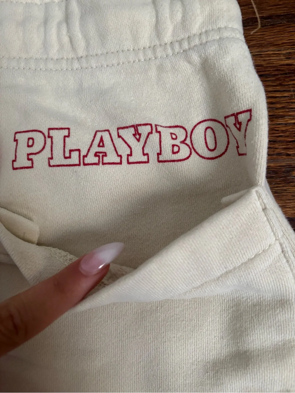 PLAYBOY cream drawstring