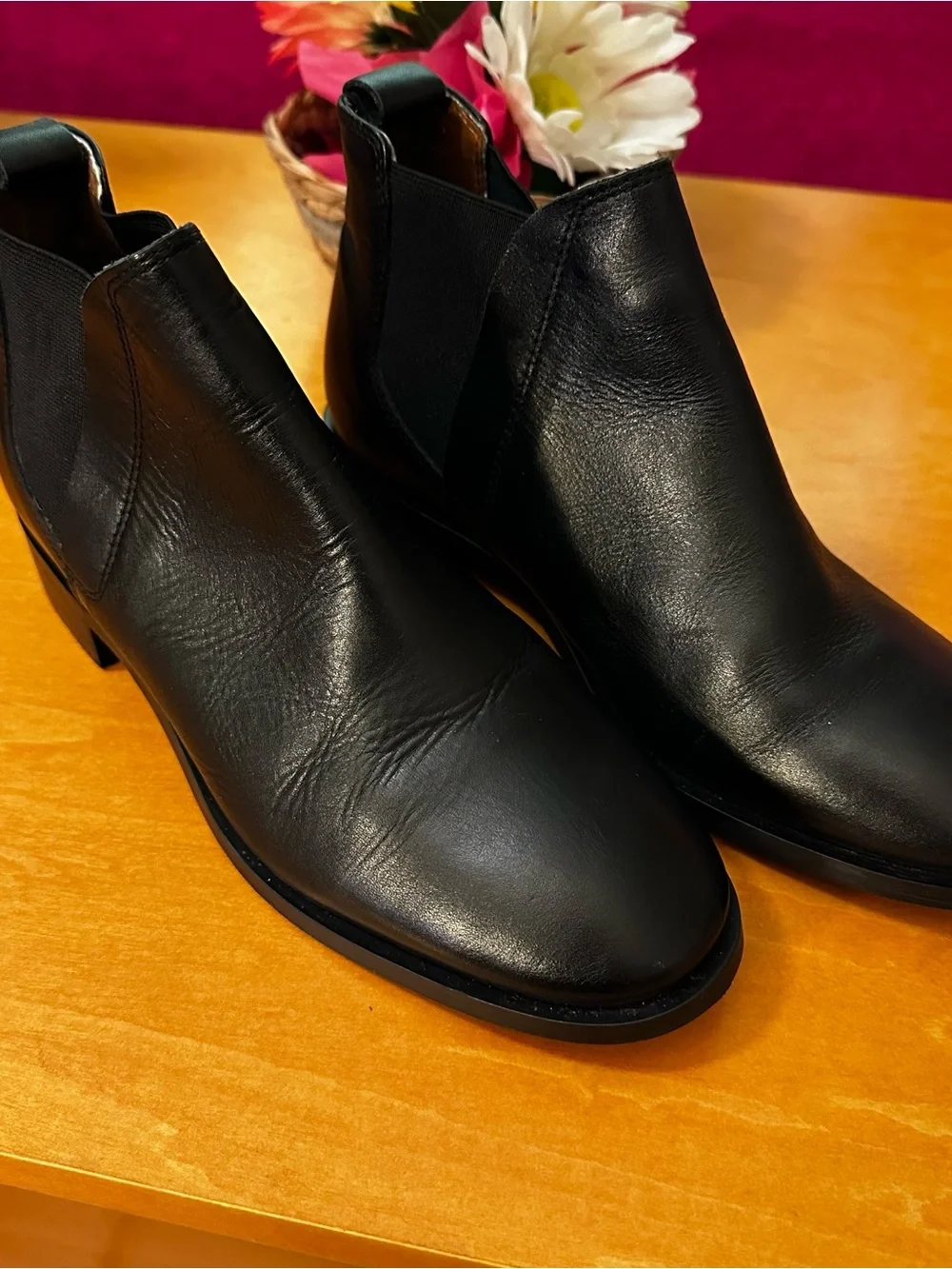 Topshop Black Leather Chukka Boots for Men