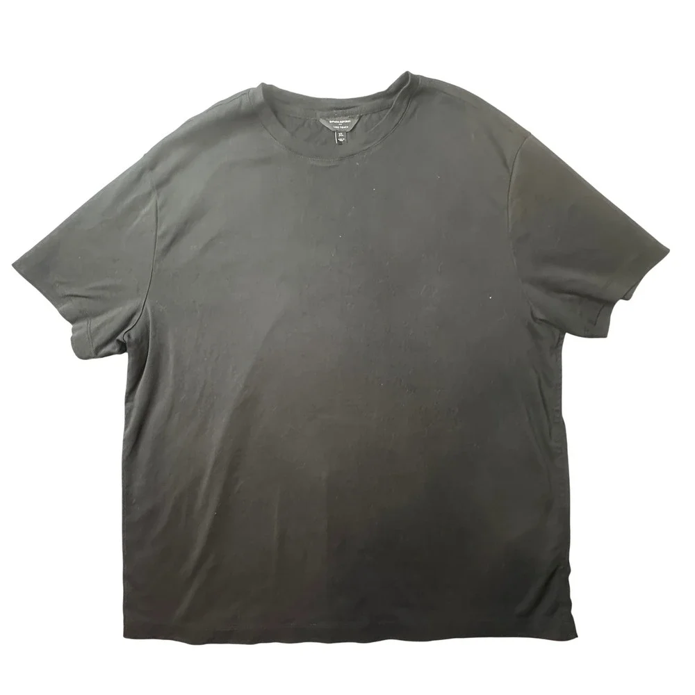 Banana Republic T-Shirt Mens XL Black Luxe Touch SS Crewneck Cotton 667140-06