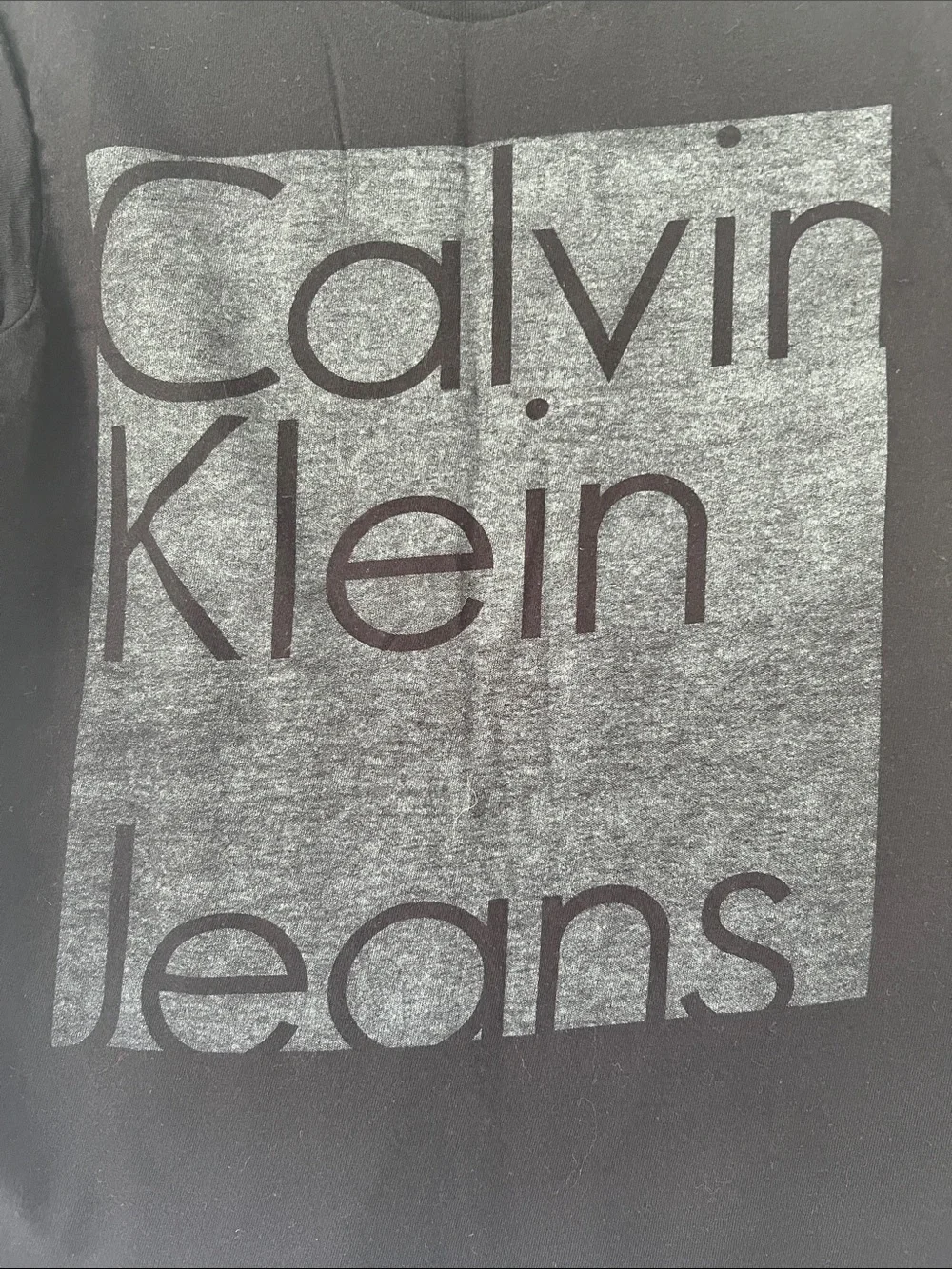 Calvin Klein Jeans Black Tee with White Logo Print