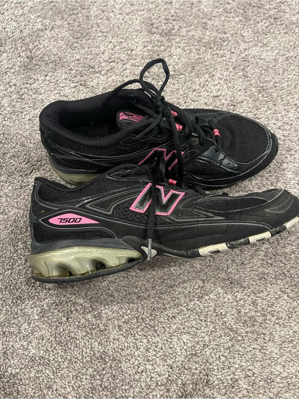 New Balance 7500 Women’s Size 9.5 Black Pink Running Athletic Sneakers Shoes