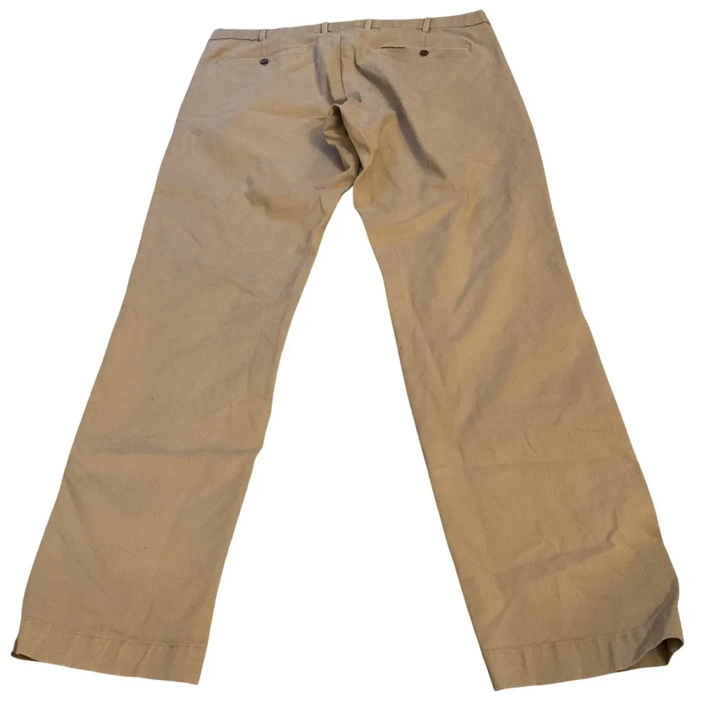 Gap Mens Athletic Fit Khaki Chino Pants Tan Beige 40x34‎ Cotton Blend Stretch