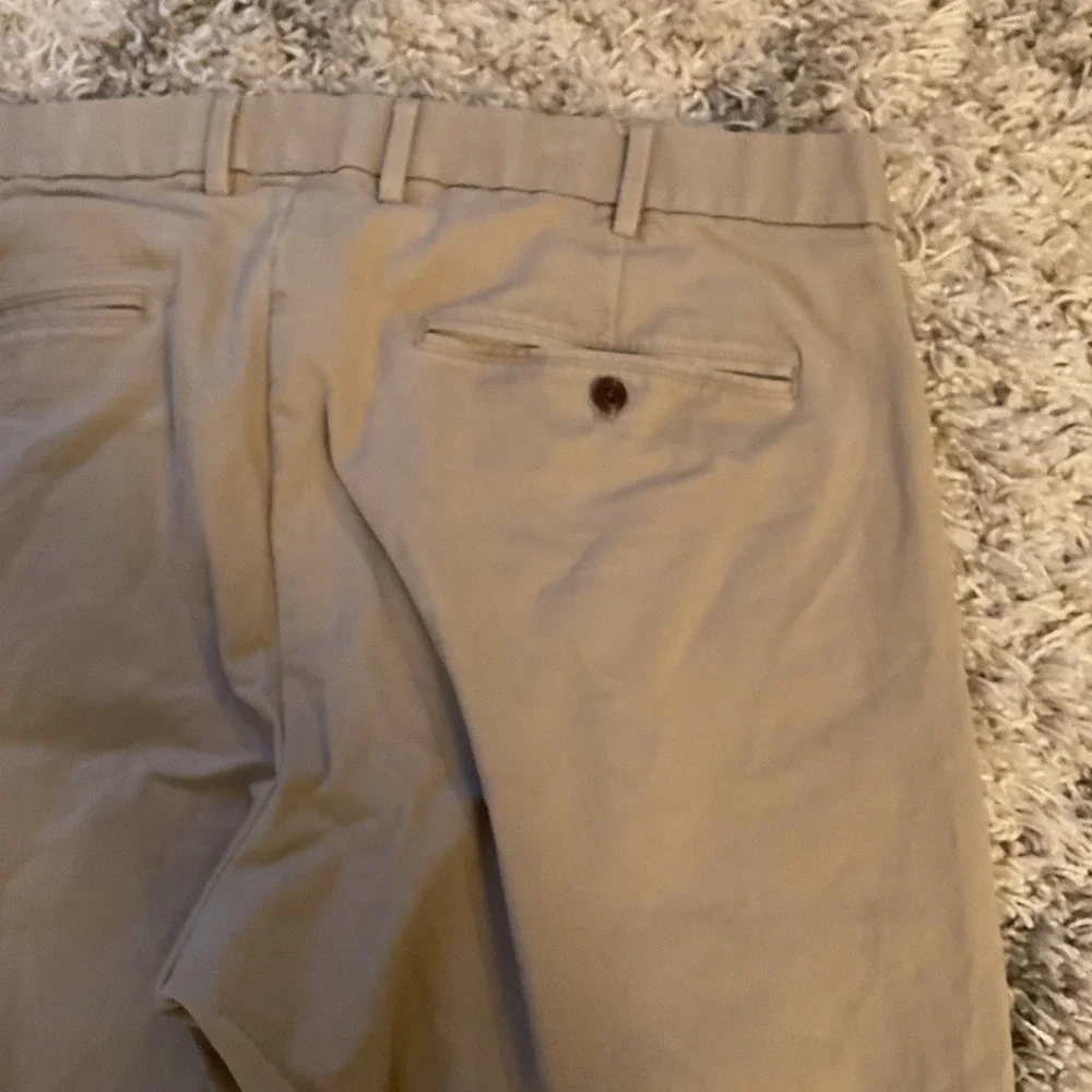 Gap Mens Athletic Fit Khaki Chino Pants Tan Beige 40x34‎ Cotton Blend Stretch