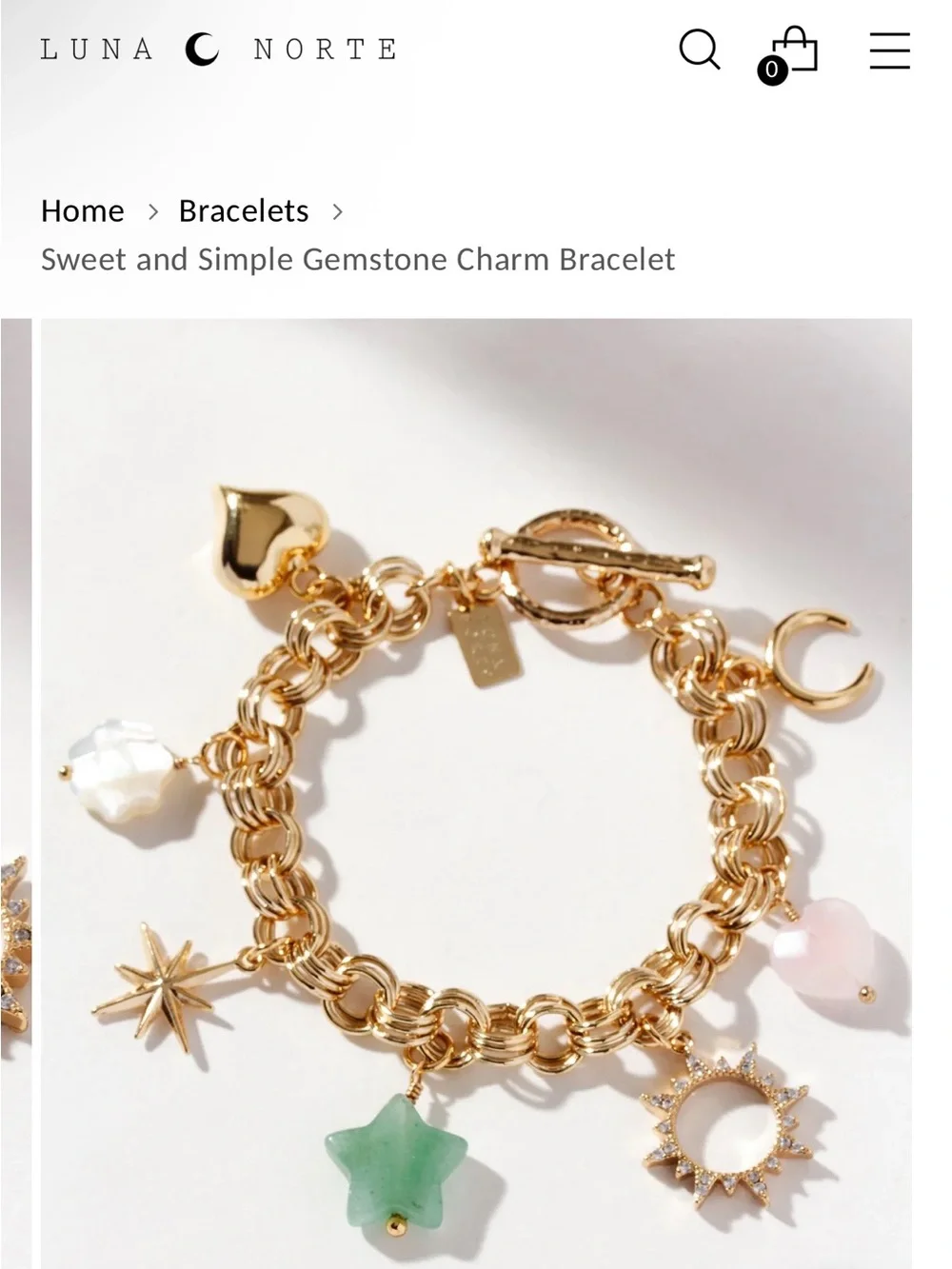 Luna Norte stone bracelet