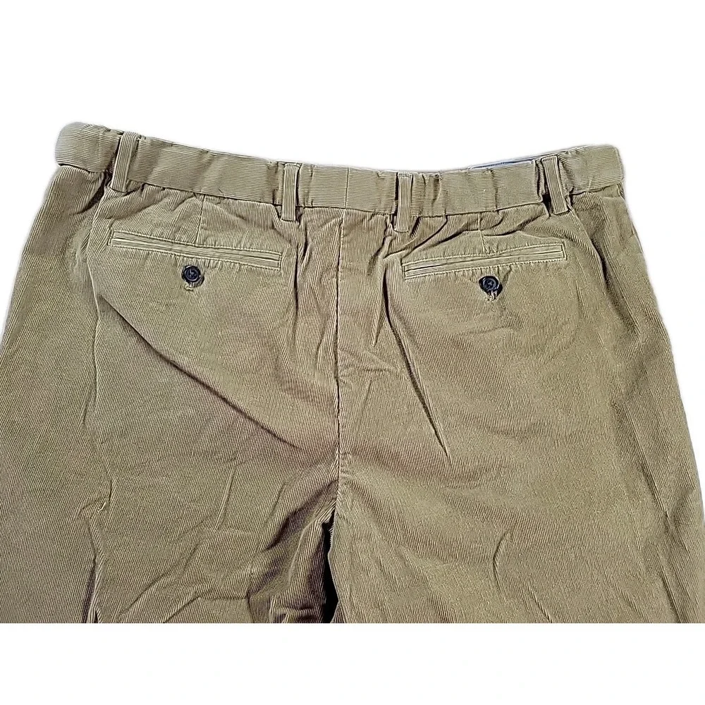 Lands End Mens Size 42 Pants Classic Corduroy Traditional Fit Brown Cotton BLEND