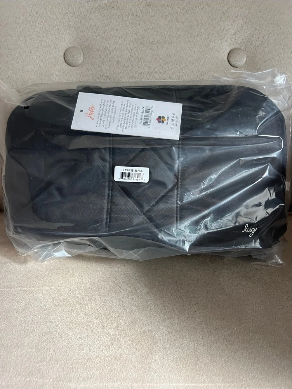 NWT Lug Flash SE Cosmetic Case with Tote Handles in Black