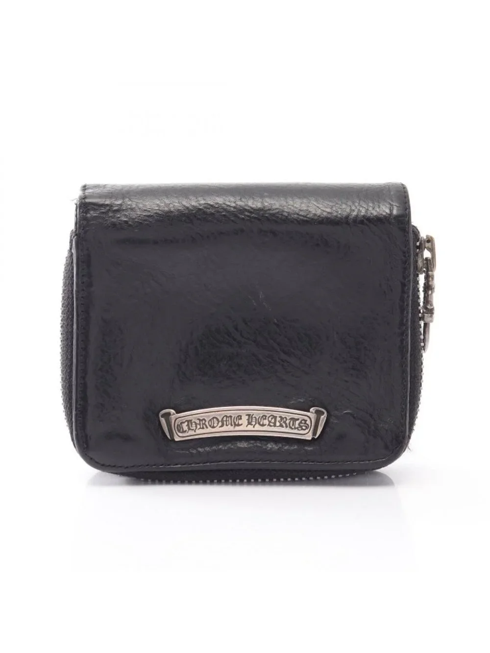 Chrome Hearts Bifold Wallet Square Zip Bill Leather