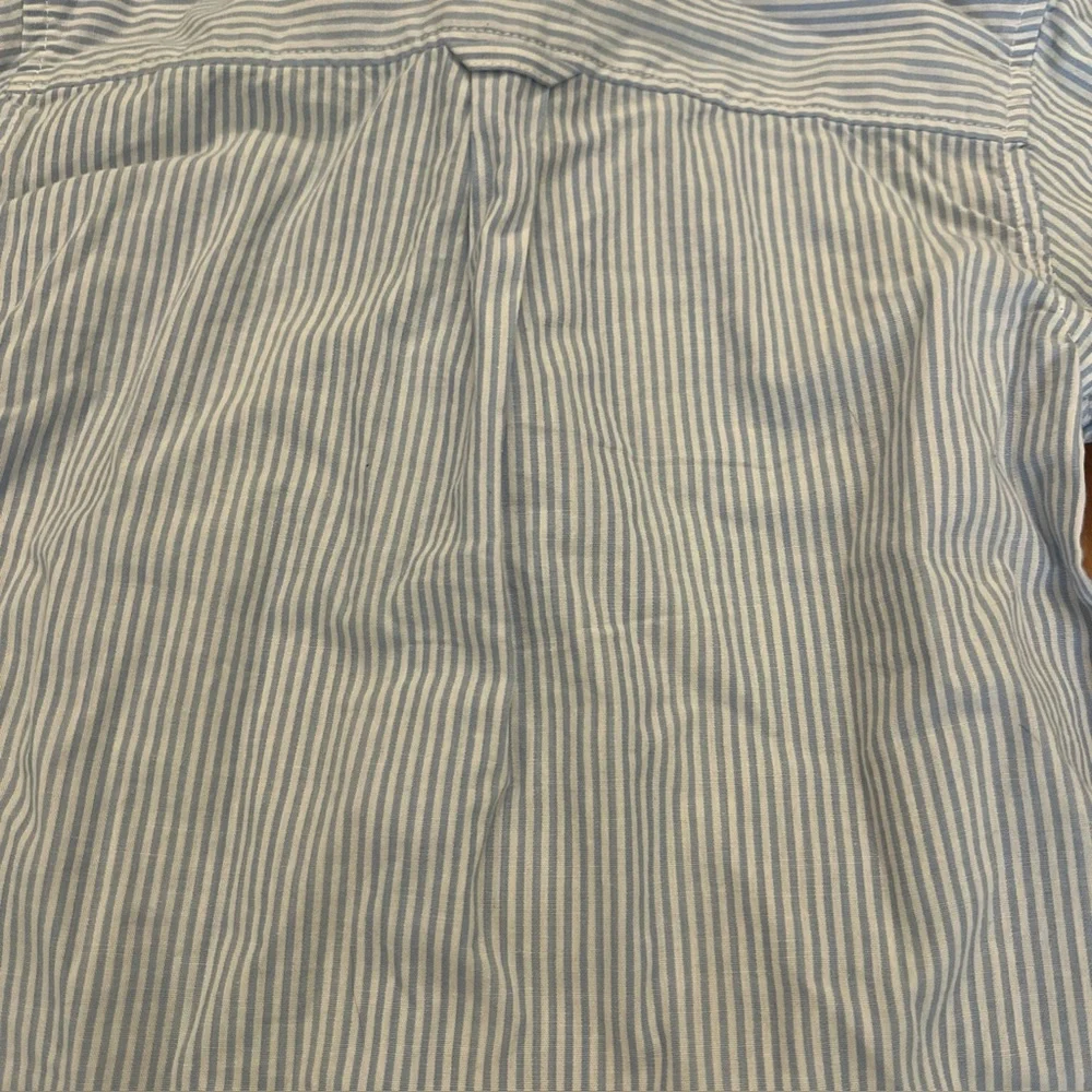 NWT Girls SZ 4 Hush Puppies 100% Cotton Long Sleeve Blue White Button Down