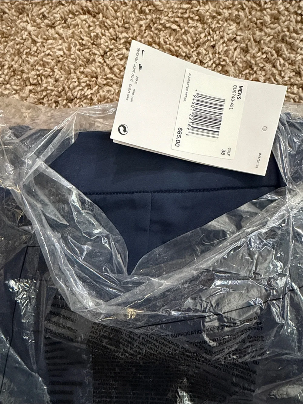 Nike Men’s Golf Shorts Navy Blue Standard Fit
