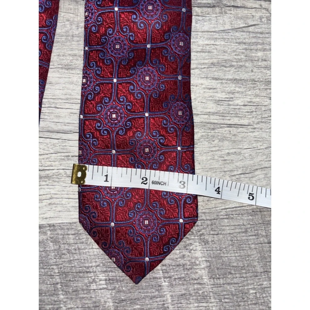 Santorelli Geometric Jacquard Silk Tie
