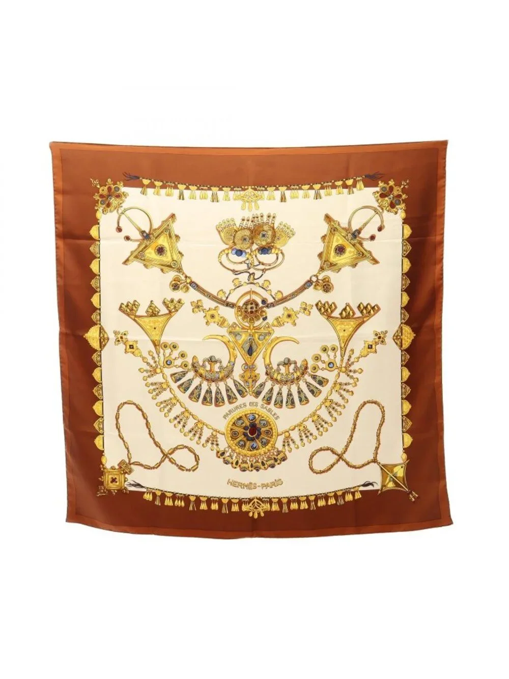 Hermes Scarf Carre 90 Parures Des Sables Silk
