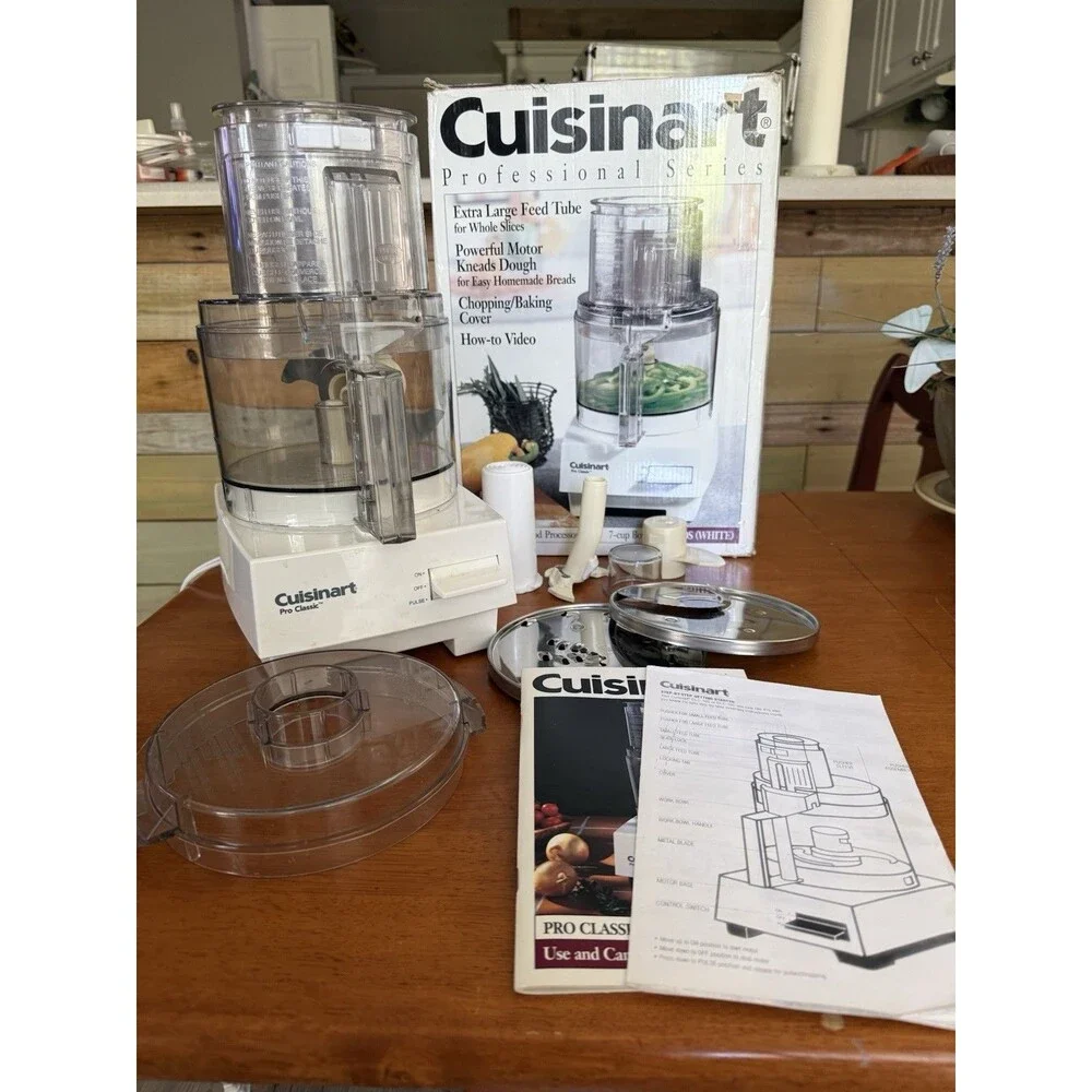 Cuisinart PRO Classic Food Processor DLC-10C 7 Cups Original Manual 1999 Tested