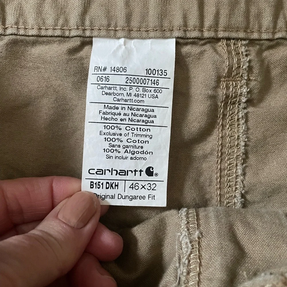 Carhartt measurements laying