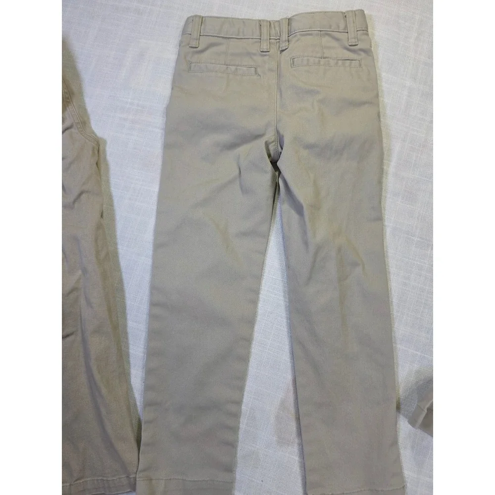 Lot of 3 Boys Khaki Chino Pants Size 6 Cat & Jack 365 Kids School Uniform Tan