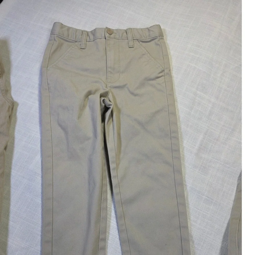 Lot of 3 Boys Khaki Chino Pants Size 6 Cat & Jack 365 Kids School Uniform Tan