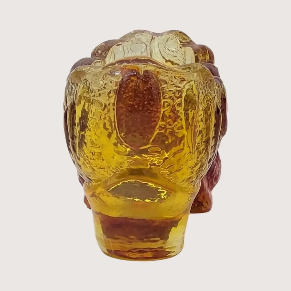 1970s Kanawha Amberina Glass Shoe