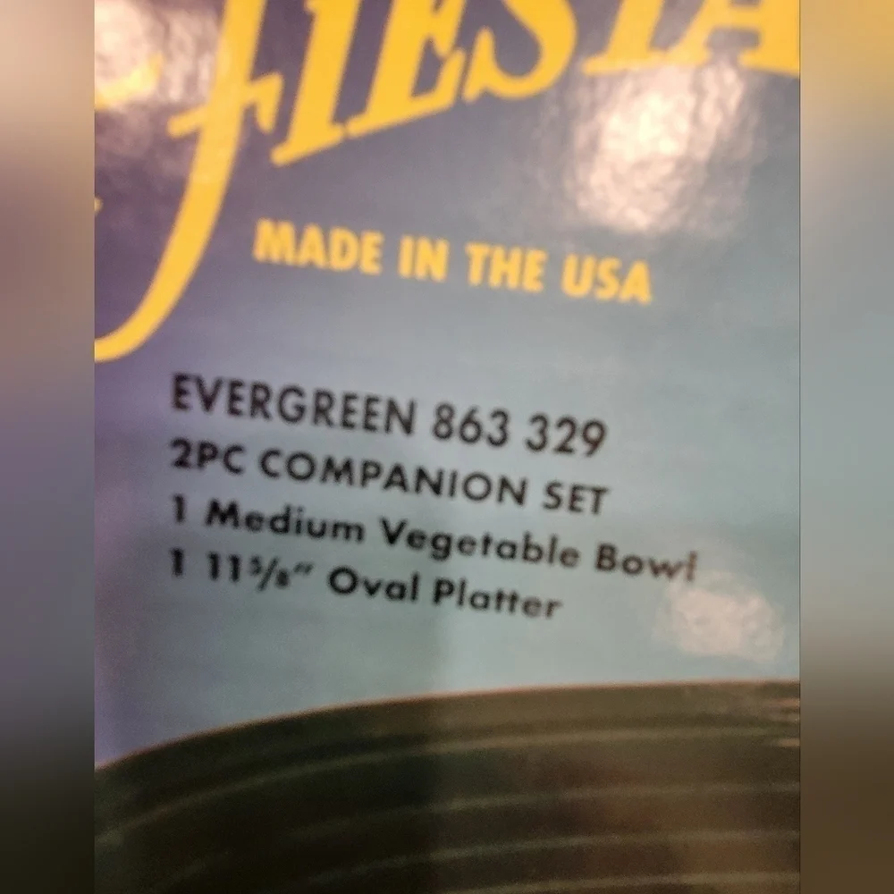 Fiestaware nib evergreen