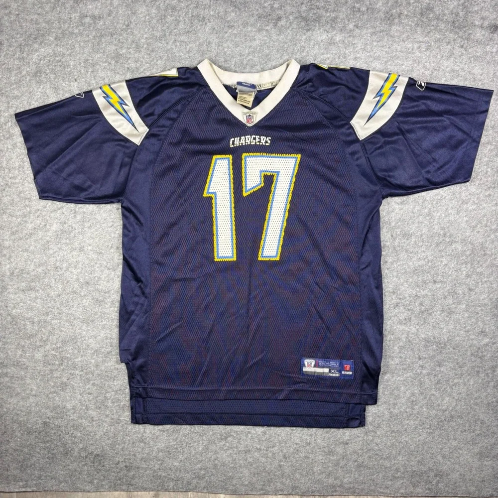 Y2K Reebok Philip Rivers San Diego Chargers NFL Jersey Navy Blue XL Youth 18-20