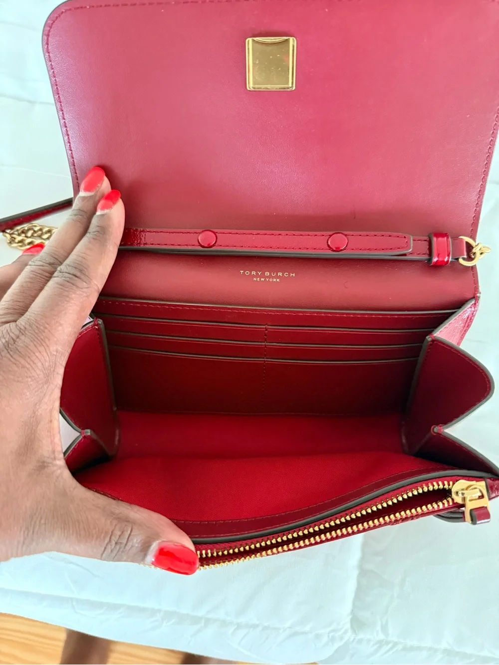 Tory Burch compact quilted