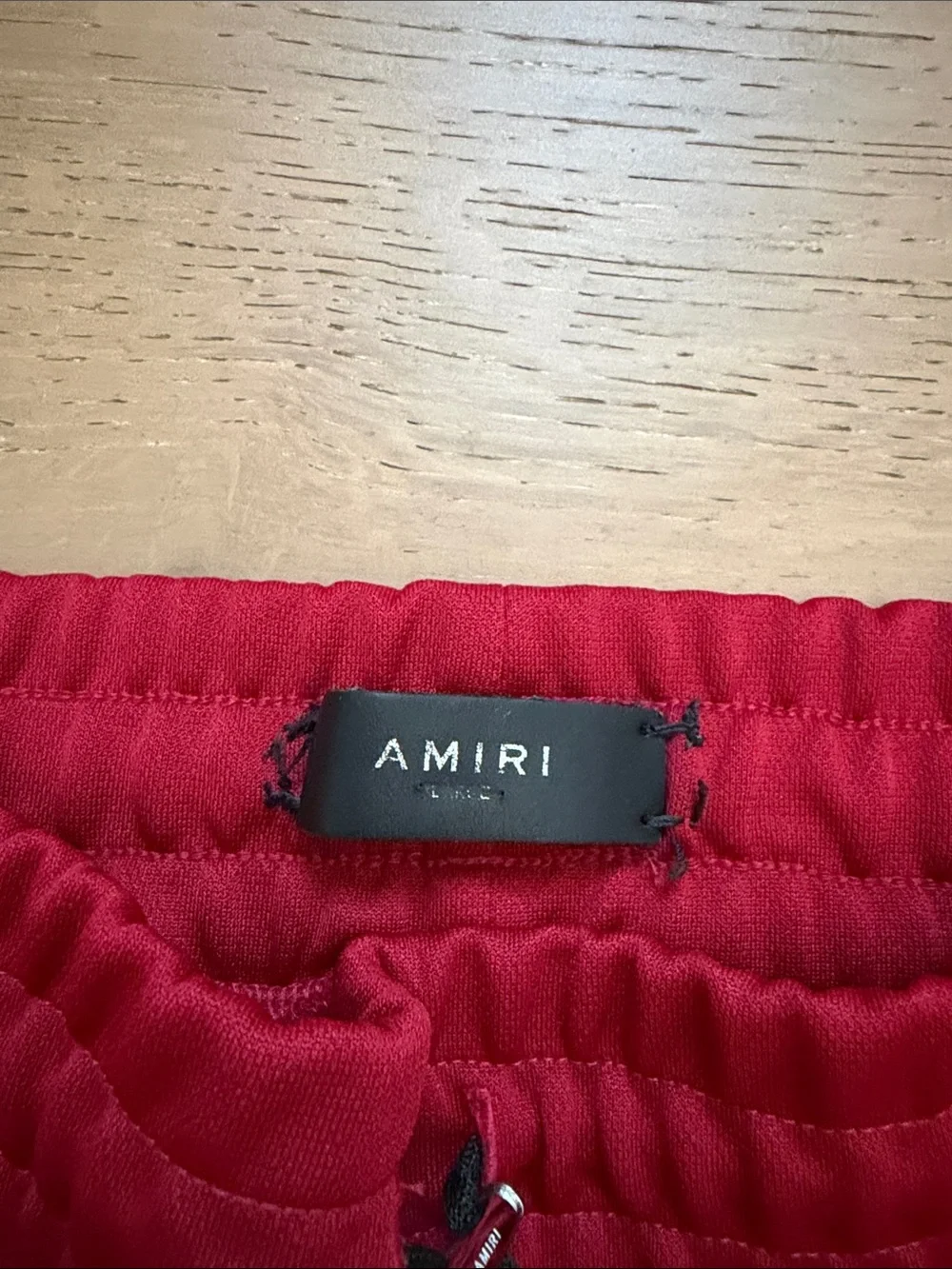 Red Track Pants with Side Stripe Detail