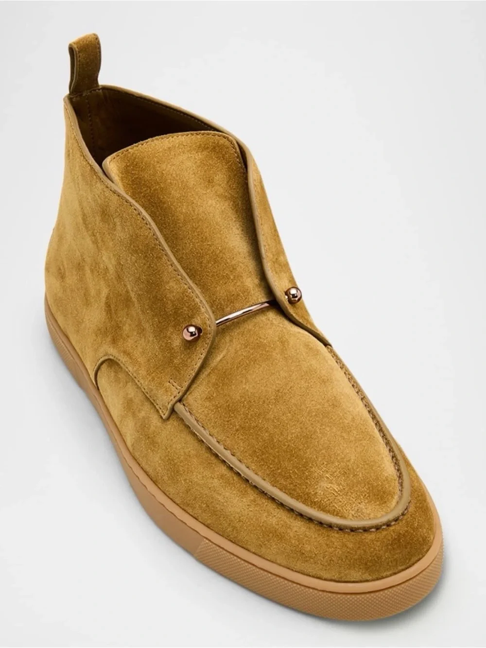 CHRISTIAN LOUBOUTIN CHAMBELISS DESERT FLAT CHUKKA BOOTS LIGHT BROWN SUEDE SZ 43