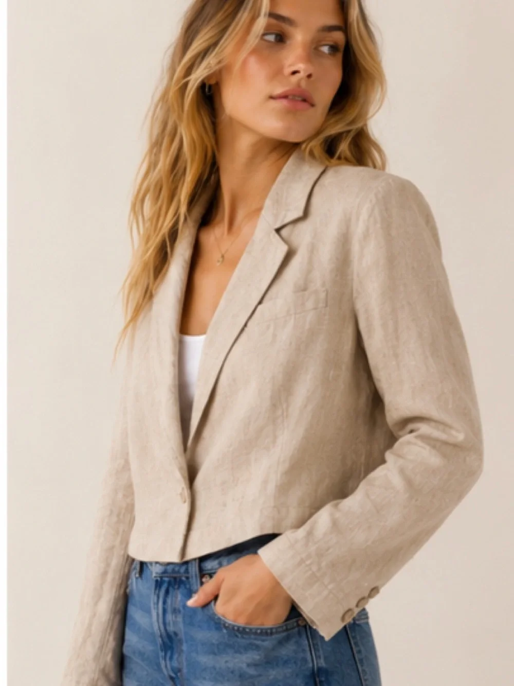 Free People lightweight beige
