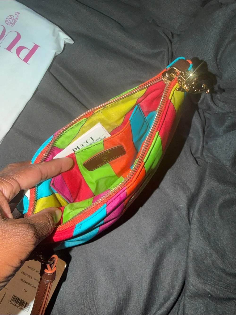 Emilio Pucci wristlet pouch