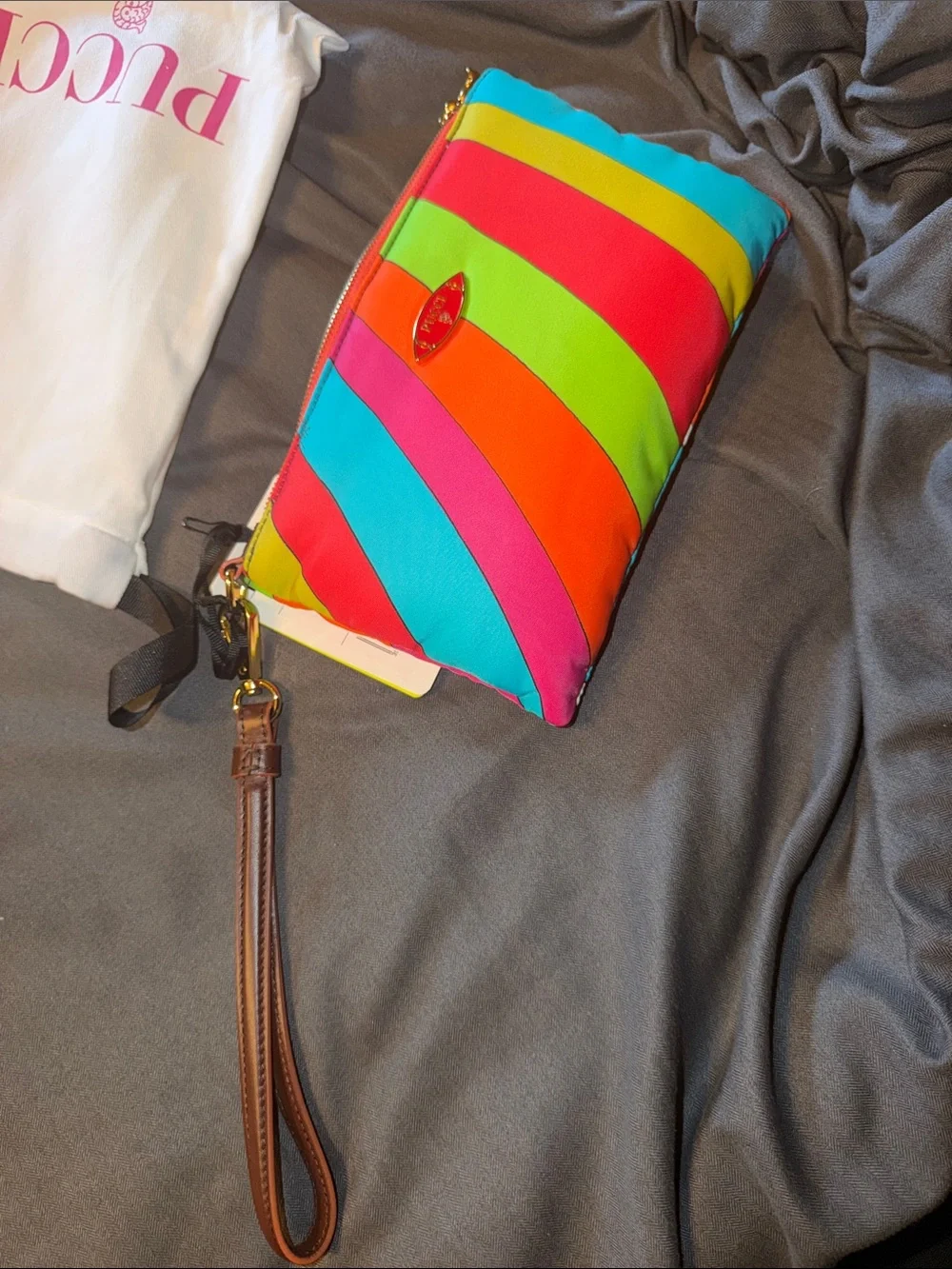 Emilio Pucci wristlet pouch