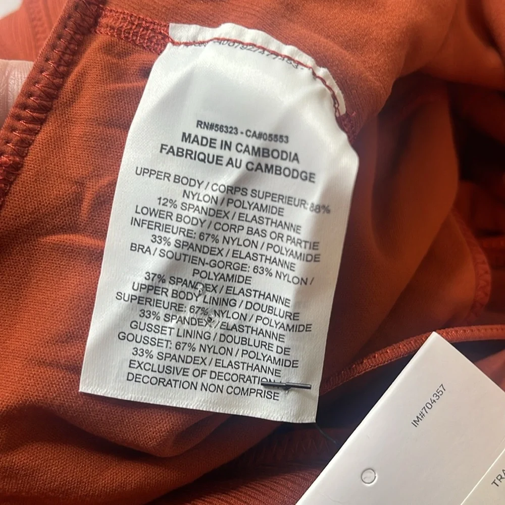 Nike Yoga Luxe Infinalon Layered Jumpsuit Onesie Burnt Orange / Rust 2X