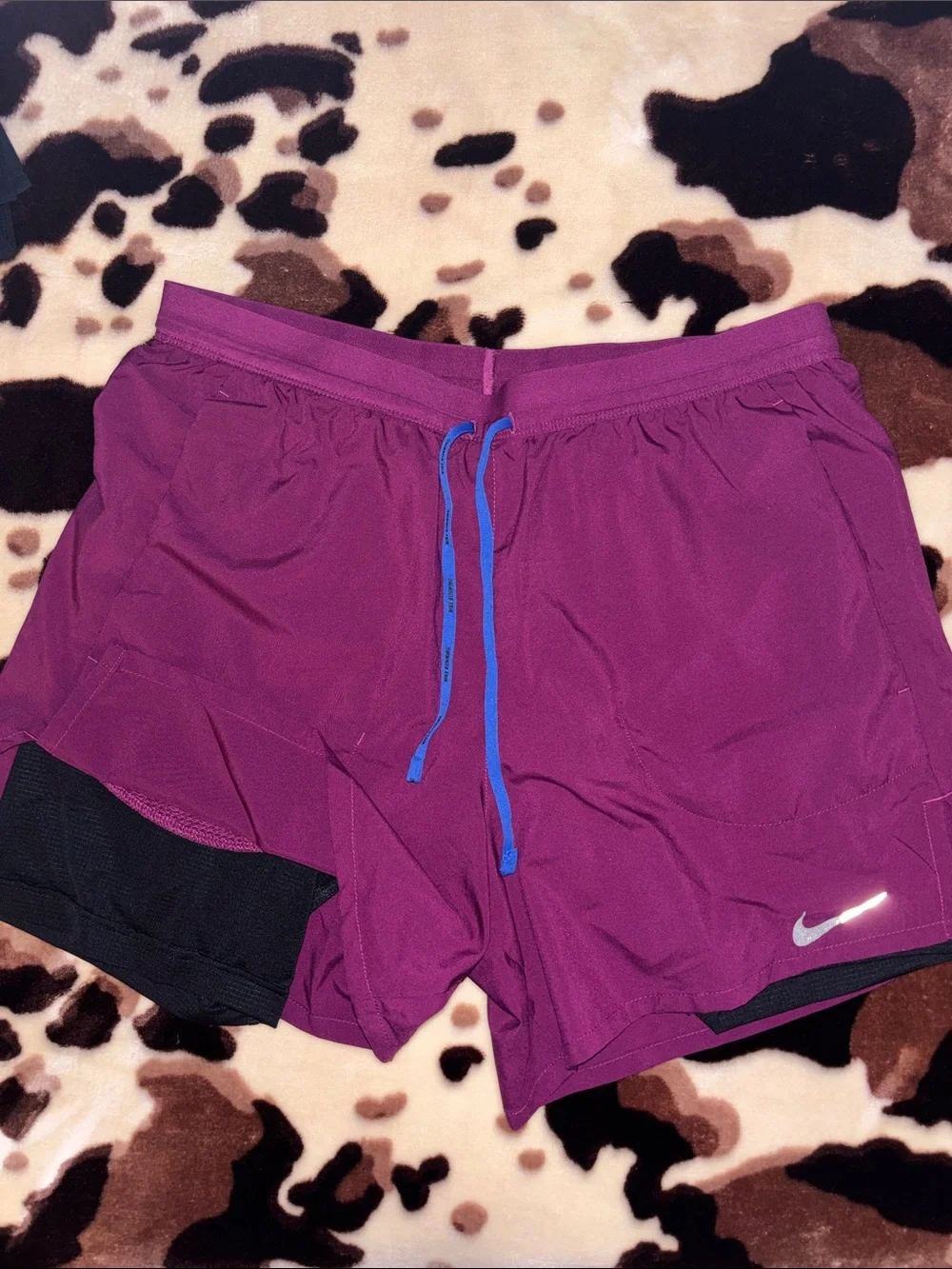 Nike Purple Athletic Shorts with Black Liner for Men