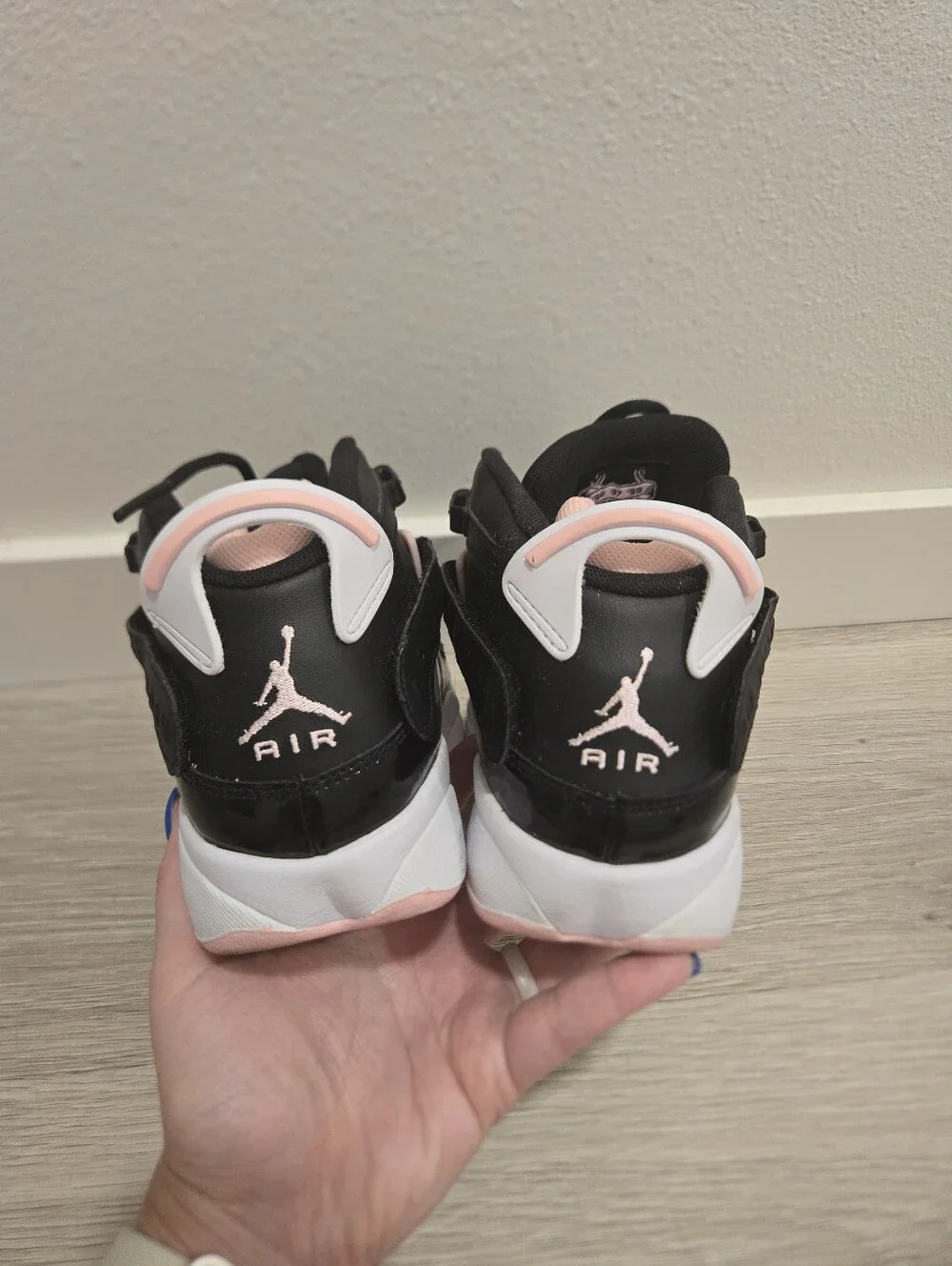 Air Jordan Black & Pink Low-Top Sneakers